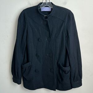 Vera Wang Lavender Collection Black Wool Jacket 4/38